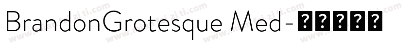BrandonGrotesque Med字体转换